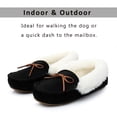 thumbnail image 2 of Real Fancy Women's Moccasin Slippers - Slip On House Slipper Warm Faux Fur lined Indoor Outdoor Shoe(054-8), 2 of 4