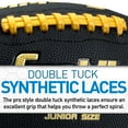 thumbnail image 3 of Franklin Sports Junior Footballs - Extra Grip 1000 - Black/Gold - 1 Deflated Ball w/ Pump Included, 3 of 8