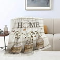 thumbnail image 3 of Farmhouse Floral Blanket for Women Girls Ultra Soft Cozy Cotton Flower Throw Blanket Fleece Fuzzy Plush Bedding Blanket Flower Gifts for Women Girls Kids Adults Couch Sofa 50"x40", 3 of 6