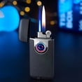 thumbnail image 2 of Blasgw Cool Lighters, Fire Gas Lighter Blue Flame Inflatable Windproof Double Torch Lighter Accessories Men's Gift Black, 2 of 4