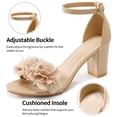 thumbnail image 3 of Ecetana Womens High Heel Sandals Open Toe Ankle Strap Chunky Heel Dress Shoes for Wedding Party, 3 of 7