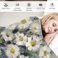 thumbnail image 3 of Fenyluxe Flowers Throw Blanket for Couch Sofa Bed Office Decor All Seasons Comfort Lightweight Anti-Wrinkle Velvet-Like Texture 50x60in, 3 of 6
