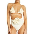 thumbnail image 1 of adviicd Maillot de Bain pour Femmes 2 Pcs Bikini Croisé devant Lacé Deux Pièces Blanc,G, 1 of 5