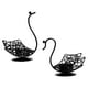 thumbnail image 1 of 2 Piezas Portavelas de Navidad Soporte para Velas Boda Elegante Portavelas de Metal para Chimenea Granja Navidad Negro BLESIY Candelero, 1 of 8