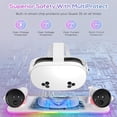 thumbnail image 6 of Magnetic Charging Dock for Meta Quest 3S/3, VR Headset & Controller Charging Stand with Cool RGB Ambient Lighting, 6 of 8