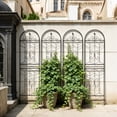 thumbnail image 4 of 4 Pack Metal Garden Trellis 71" x 19.7" Rustproof Trellis for Climbing Plants Outdoor Flower Support Black, 4 of 7