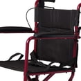 thumbnail image 2 of Silla de Ruedas Medline Rojo con Freno de Mano para Adultos, 2 of 9