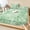 Green, Sage, White, variant on Queen Size Fitted Sheet Set - Coral Branches 3 Piece Bedding Sets 16" Deep Pocket Fitted Sheet with 2 Pillowcases, Terracotta Orange Boho Modern Abstract Art Brushed Microfiber Hotel Bed Sheets