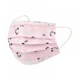 thumbnail image 1 of Mascarilla para niños lindos, mascarillas desechables con gancho protector de 3 capas para niños con estampado Pink Pandon, 100 piezas Feliz Sencillez, 1 of 3