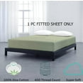 thumbnail image 4 of California King Fitted Sheet Only - Hotel Quality Fitted Sheet - Ultra Soft & Breathable - 100% Giza Cotton - Cooling Fitted Sheets for Cal King Size Bed (Sage), 4 of 5
