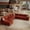 Orange, variant on 147.6" 8-Seat L-Shaped Modular Sectional Sofa, Linen Fabric with Storage Ottoman, Cup Holders, Hidden Storage & USB Ports, Large Size for Living Room
