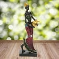 thumbnail image 3 of African Figurines Women Decorative Sculpture Flower Vase Home Centerpieces for Dining Room Table Tribal Lady Statue Vintage Gift, 3 of 8