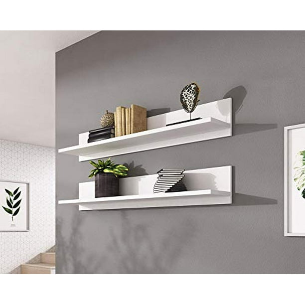 Soho S5 Modular Modern Wall Mounted Floating 2 Piece Shelf Set Walmart Com Walmart Com