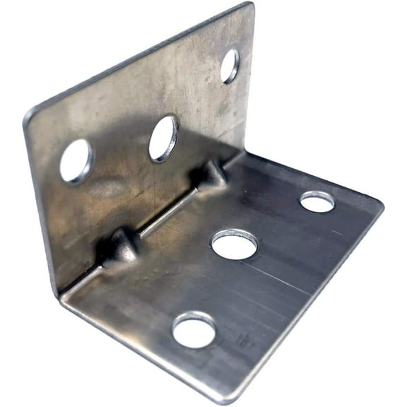 Berta Heavy Duty Galvanized Metal Corner Braces L Shape Brackets 33x25x25 mm, 90 Degree Joint Right Angle L Bracket for Furniture/ Wood /Cabinets/ Shelves (with Mounting Screws, 100 Pieces)