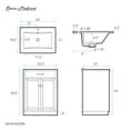 thumbnail image 2 of Burdon 24 in. Brown Oak Bathroom Vanity With Black Ceramic Sink Top, 2 of 6