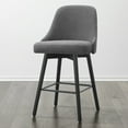thumbnail image 3 of CHITA Upholstered Counter Height Swivel Barstool with Back Set of 2, 3 of 6