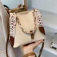 thumbnail image 4 of Stylago Women Leather Bucket Tote Bags with Ribbon Fashion Shoulder Purses Versatile Crossbody Bags Ladies Zipper Handbag Brown, 4 of 5