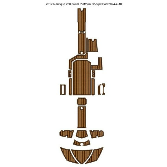 2012 Nautique 230 Swim Platform Cockpit Pad Boat EVA Foam Teak Deck Flooring Mat