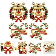 thumbnail image 3 of 4pcs Noël Cerf Cadeau Conception Serviette Anneaux Alliage Porte-Serviette Fête Décor, 3 of 7