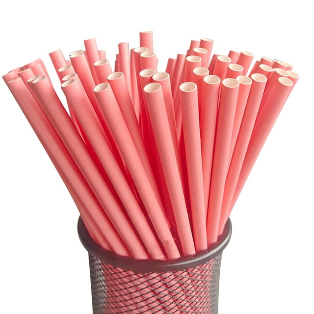 Fiudx Pajitas de Papel Desechables, Ecológicas, No Tóxicas y Sin Químicos, Diseño a Rayas, Ideales para Fiestas y Eventos, Bebidas Frías y Calientes, Paquete de 25