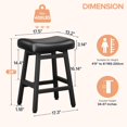 thumbnail image 2 of Taburetes de bar Raynesys, altura de mostrador, juego de 2 con asiento de cuero, 2 of 9