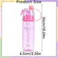 thumbnail image 3 of Leakproof Water Bottle With Extra Spray Head & Straw 600ml Sports Water Bottle Drinking And Spraying Misting Bottle For Cooling And Hydration, Gym, Sports, Outdoors And Office, Pink, 3 of 6