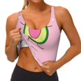 thumbnail image 3 of Yiaed Cute Avocado Print Ladies Waistcoat Women Sports Vest Vest Sports Women Sports Top Yoga Vest for women-Small, 3 of 8