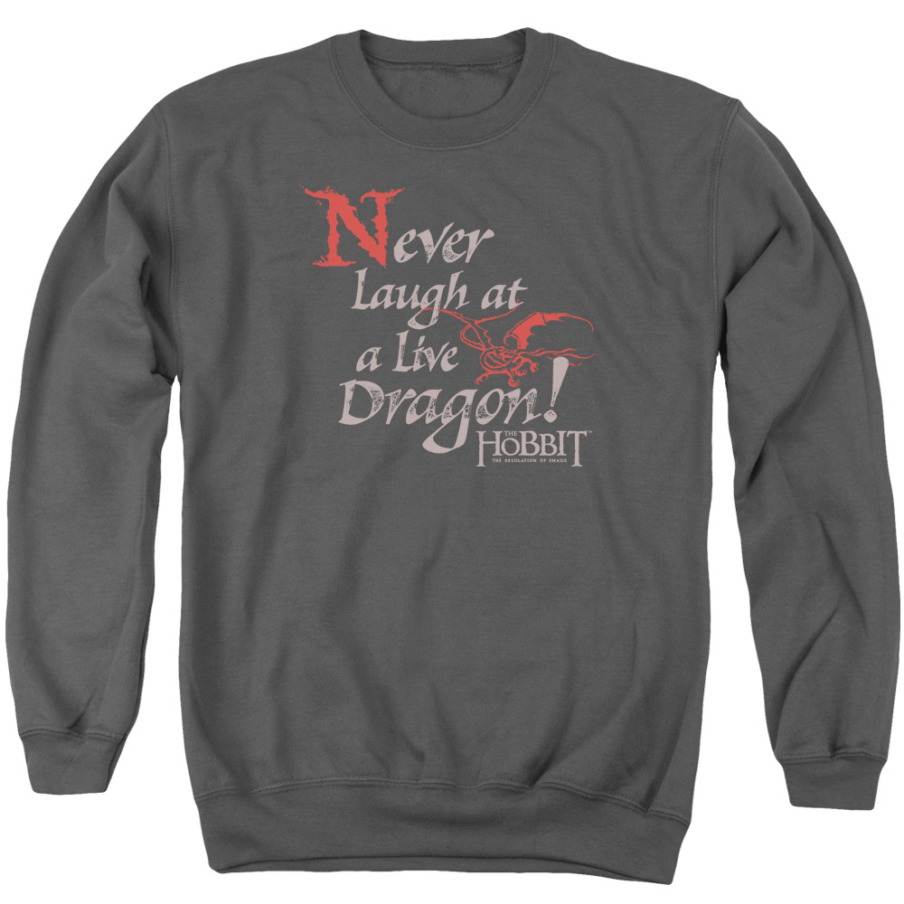 Never Laugh Adult Crewneck Sweatshirt Hobbit