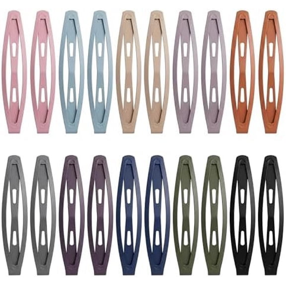 20 count Snap Hair Clips, Non Slip Metal Hair Barrettes Colored Hair Clips Small Barrettes for Thick And Thin Fine Hairs, Women Daily Styling and Minimalist Accessories