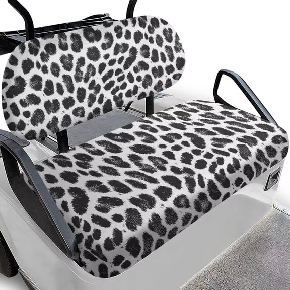 Aplkyhs Leopard Print Golf Cart Seat Covers Breathable Club Car Bench Chair Cover Easy to Install Universal Golf Cart Accessories Comfort Club Car Body Kit Club Car Seat Covers