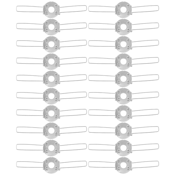 ColoMX 20 piezas Clips de resorte para pantalla de lámpara, hebillas con forma de lámpara, hebillas de resorte de hierro
