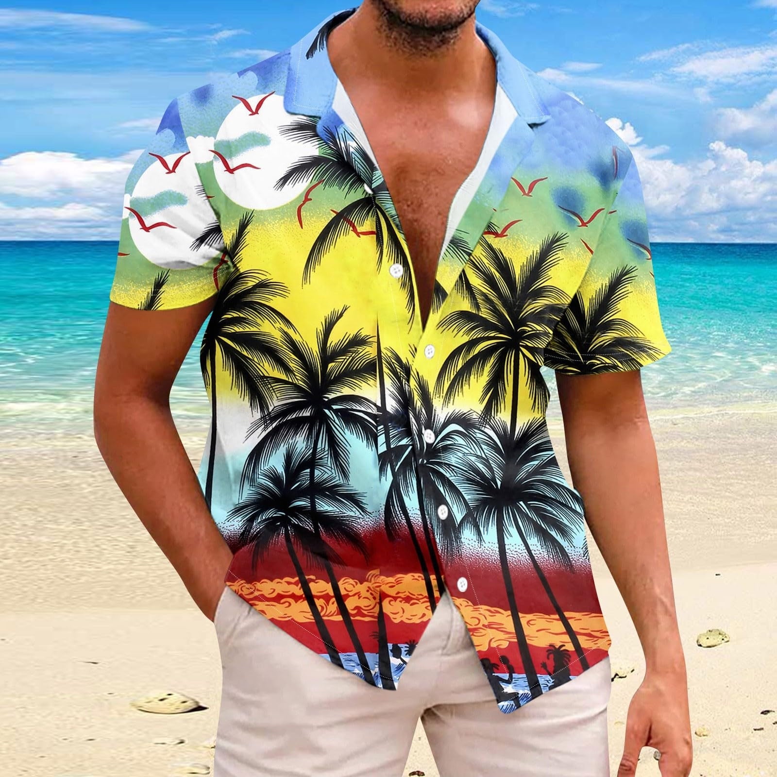 Hawaiian shirt outfit mens discount