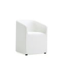thumbnail image 5 of Manhattan Comfort Anna 19.69" Round Faux Leather Dining Chair in Cream (2 Pc), 5 of 10