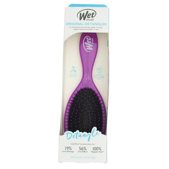 Wet Brush Original Detangler Rubber 8.5" Oval Detangling Hair Brush, Purple
