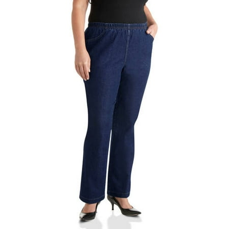 Just My Size Women's Plus-Size 4 Pocket Pull On Boot cut Stretch Jeans ...