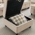 thumbnail image 3 of ZAFLY U/L Ensemble de Canapé en Forme avec Ottomane de Rangement, Sofa Sectionnel Modulaire pour Salon, Beige, 3 of 8