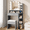 Gray, variant on Vanity Set with Mirror and Lights, Small Makeup Vanity Desk with Stool, Charging Station, 26.4" Compact White Vanity for Small Spaces, 3 Color Lighting Modes