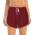 thumbnail image 2 of Disketp Burgundy Floral Women's Shorts Workout Shorts for Athletic Gym Running Shorts with Phone Pockets-XX-Large, 2 of 7