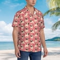 thumbnail image 3 of Fuzoiu Cute French Bulldog Print Hawaiian Shirt for Men, Summer Beach Casual Short Sleeve Button Down Shirts, Men’s Beach Summer Shirts with Pocket,3X-Large, 3 of 7