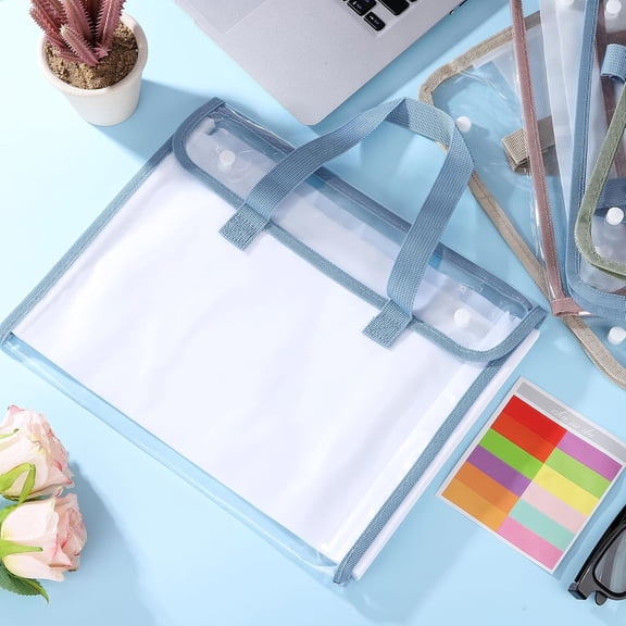 Waterproof Clear Expanding File Folder with Handle, 13 Pockets, Portable A4 Accordion File Organizer for Office, School, and Travel