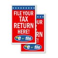 thumbnail image 4 of A-frame Sidewalk File Your Tax Return Here 24" x 36" Double Sided A-Frame Sidewalk Sign, Includes 2 Installed Vinyl Decals | Foldable Portable White Signicade Sandwich Board Signs, 4 of 5