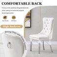 thumbnail image 7 of 70.08”Glass Dining Table Set for 4,Modern Rectangle Clear Tempered Glass Top with U-Shaped Stainless Steel Base,6 Velvet Upholstered Dining Chairs for Apartment, Kitchen Dining Room,Small Spaces, 7 of 7