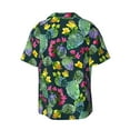 thumbnail image 2 of Daiia Watercolor Cactuses Men's Linen Shirts Short Sleeve Casual Shirts Button Down Shirt for Men Beach Summer Wedding Shirt-X-Large, 2 of 7
