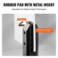 thumbnail image 4 of VEVOR Glass Clamp 4 PCS Square Railing Bracket for 0.31 "-0.47 " Glass Black, 4 of 9