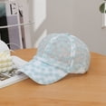 thumbnail image 3 of XIAOCHA Mesh Embroidered Baseball Cap for Womens Adjustable Hat Band Summer Dad Hat,Blue, 3 of 3