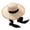 Black@GC@, variant on CONZONE Womens Summer Sun Straw Hat Fashion Foldable Wide Brim Beach Hats For Women With Chin Strap