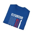 thumbnail image 5 of Elevator Mechanic USA Flag Elevator Technician Repairman Softstyle T-Shirt, 5 of 6