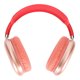 thumbnail image 2 of Auriculares inalámbricos Bluetooth Auriculares plegables ajustables con micrófono para computadora portátil Teléfono Trabajo Escuela Viajes Deportes Rojo, 2 of 5