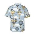 thumbnail image 3 of Fotbe Balloon Vintage Hawaiian Shirt For Men Unisex Summer Beach Casual Short Sleeve Cotton Linen Button Down Shirts-Xx-Large, 3 of 9