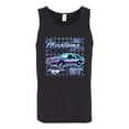 thumbnail image 2 of Ford Mustang GT The Boss Retro Neon Vintage | Mens Cars and Trucks Graphic Tank Top, Black, Small, 2 of 4